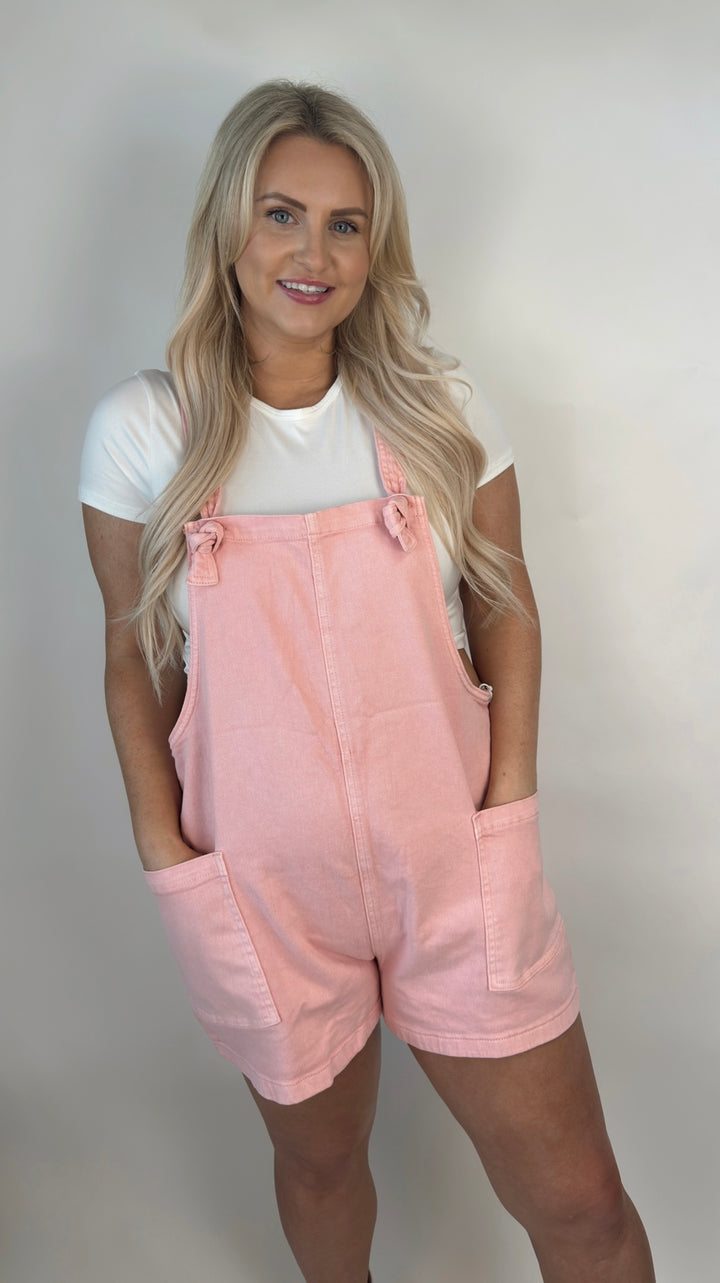 Take a Stroll Romper -Pink